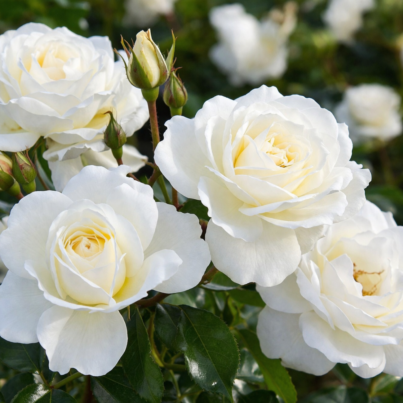 Obrázok Ruža mnohokvetá (Rosa floribunda) 'SNOW PRINCESS' - výška 10-20 cm, kont. P11